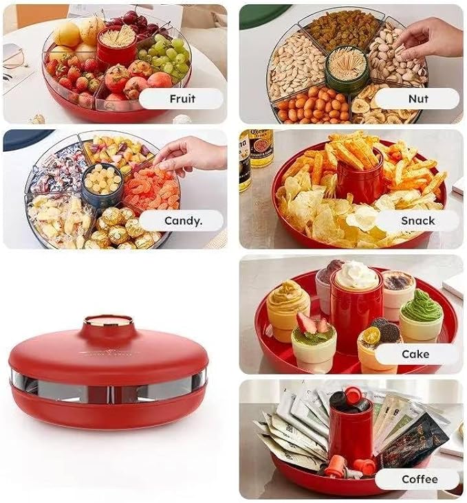 Double - Layer Multifunctional Snack Storage Tray: Classified Storage, Easy to Clean, A Great Helper for Home and Parties