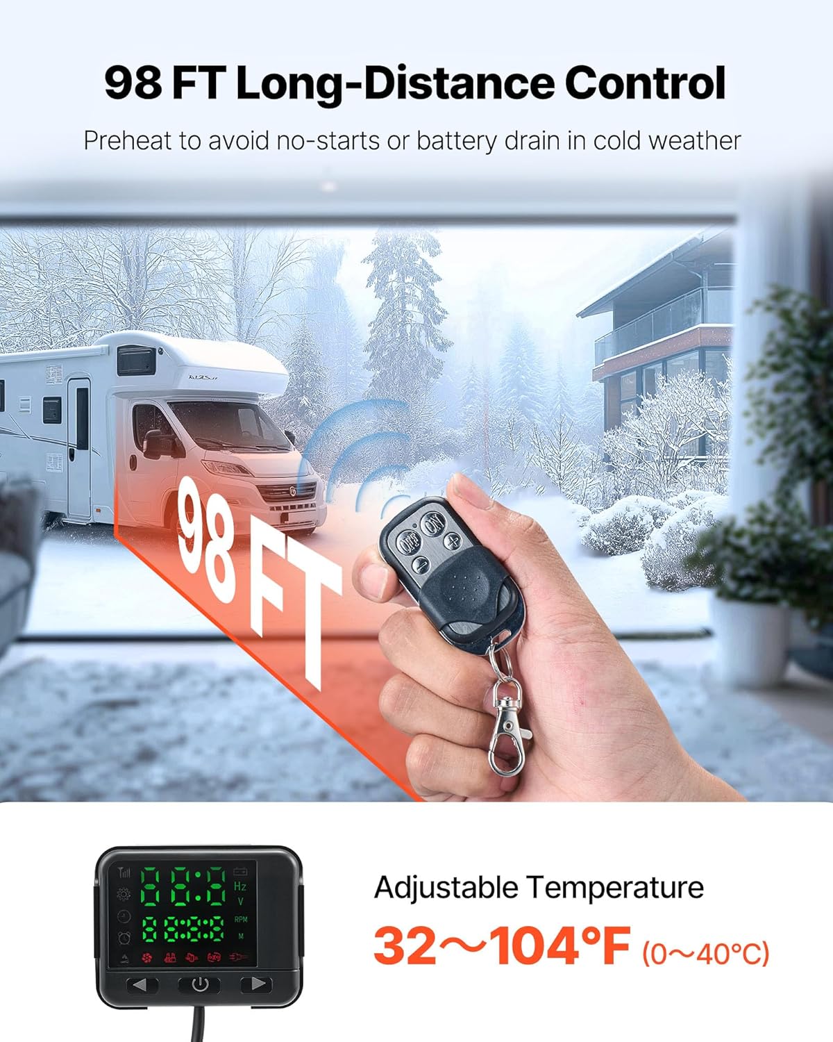 💥Last day special price $45.99- 8KW Diesel Heater All in One, Diesel Air Heater with Bluetooth App Control