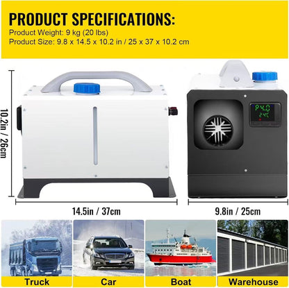 💥Last day special price $45.99- 8KW Diesel Heater All in One, Diesel Air Heater with Bluetooth App Control