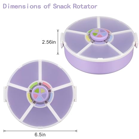 Press - type Multi - compartment Rotating Snack Box: Convenient Food Taking, Classified Storage, Food - Grade Material, Suitable for Multiple Scenarios