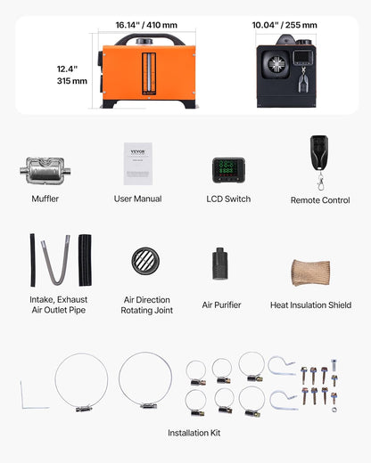💥Last day special price $45.99- 8KW Diesel Heater All in One, Diesel Air Heater with Bluetooth App Control
