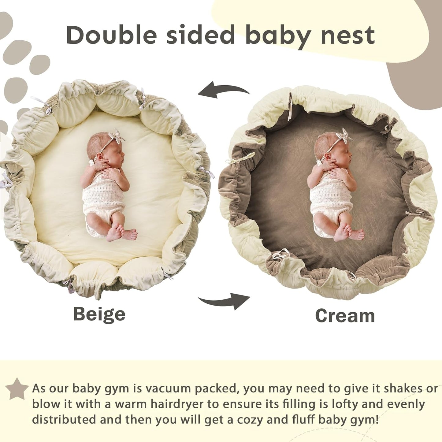 💥Last day special price $39.99-🔥5-in-1 Thick & Plush Baby Play Gym