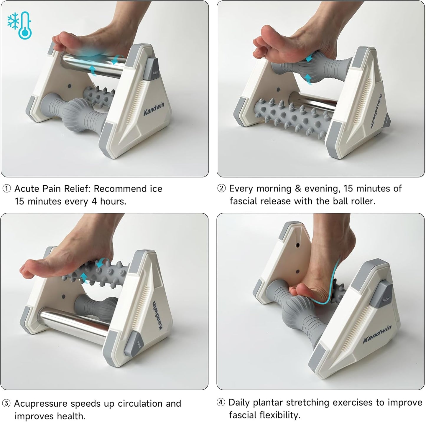 💥Last day special price $39.99-🔥Foot Massager Roller,Icing Plantar Fasciitis Relief
