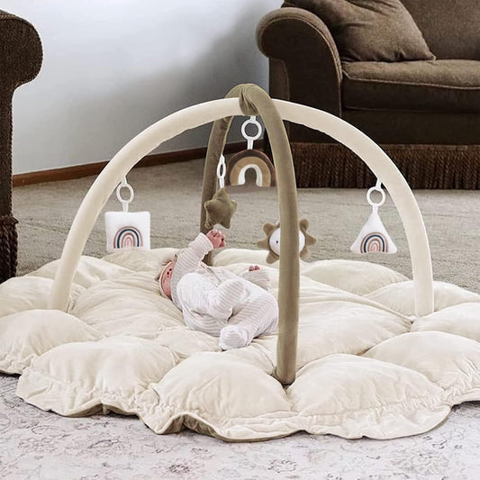 💥Last day special price $39.99-🔥5-in-1 Thick & Plush Baby Play Gym