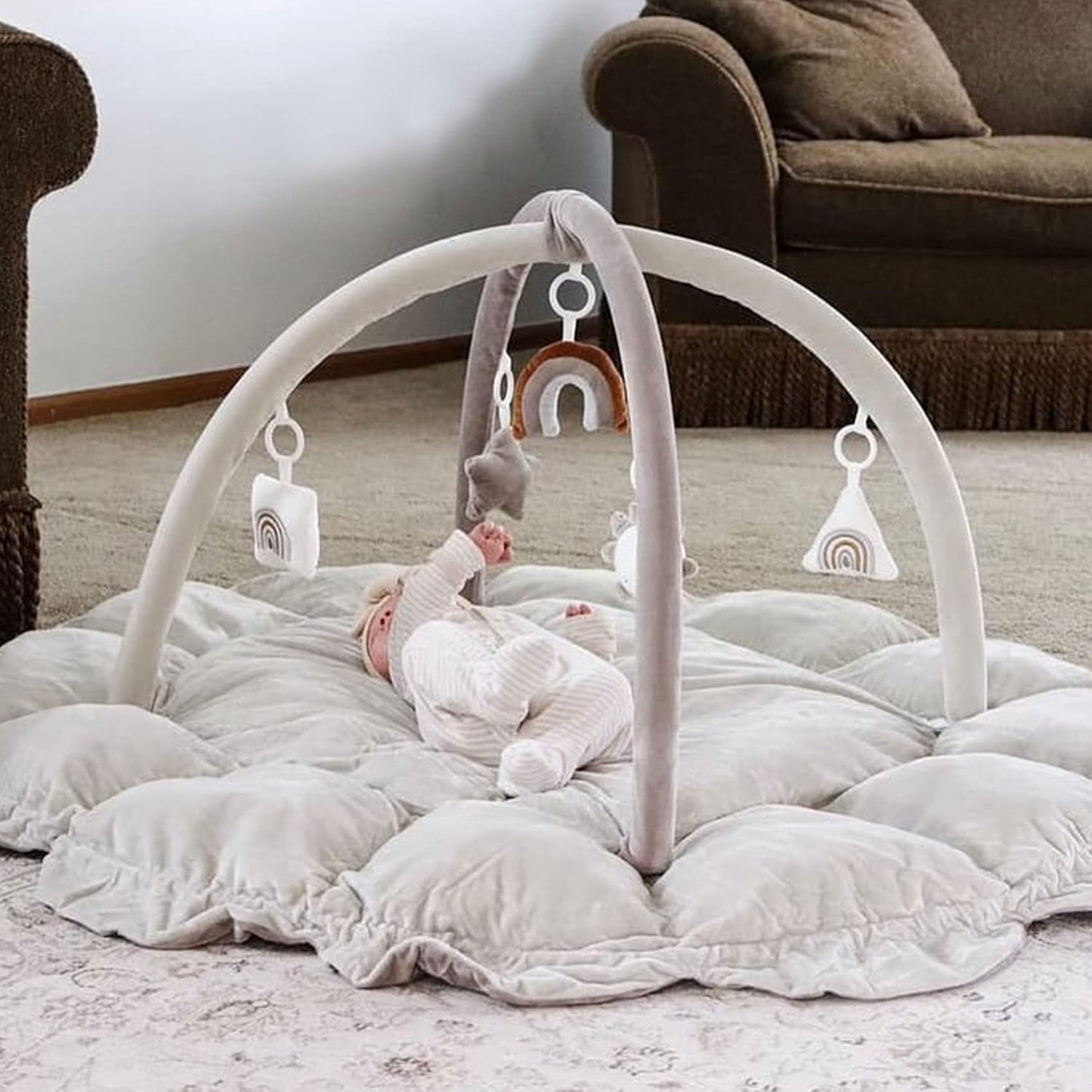 💥Last day special price $39.99-🔥5-in-1 Thick & Plush Baby Play Gym