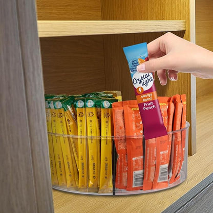 360° Rotating Transparent Snack Storage Tray: Large Capacity, BPA - Free Material, Multi - Scenario Classified Storage