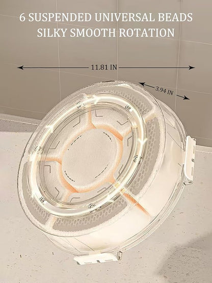 Multifunctional Rotating Snack and Fruit Tray: With Lid, Sealed and Compartmentalized, Portable and Easy to Store, Suitable for Multiple Scenarios