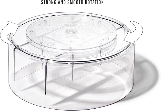 Transparent Rotating Compartmentalized Snack Tray: 5 - Compartment Classification and Storage, Smooth Rotation, Suitable for Multiple Scenarios