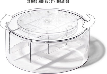 Transparent Rotating Compartmentalized Snack Tray: 5 - Compartment Classification and Storage, Smooth Rotation, Suitable for Multiple Scenarios