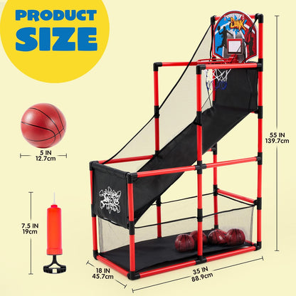 💥Last day special price $39.99-🔥JOYIN Arcade Basketball Game Set with 4 Balls