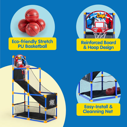 💥Last day special price $39.99-🔥JOYIN Arcade Basketball Game Set with 4 Balls