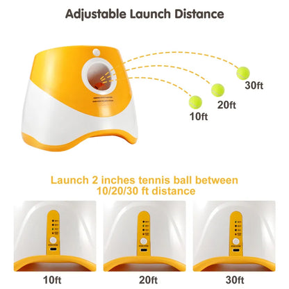 💥Last day special price $42.99-Automatic Dog Ball Launcher with 3 Mini Tennis Balls